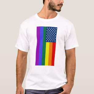 American Flag LGBT Pride Rainbow Tee