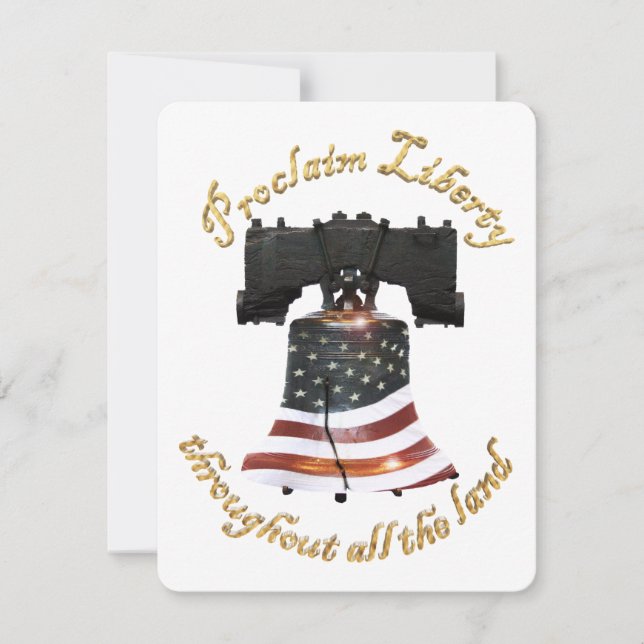 American Flag Liberty Bell Invitation (Front)