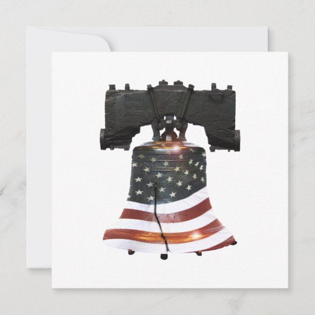 American Flag Liberty Bell Invitation (Front)