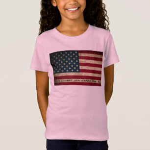 American Flag Liberty Shirt Girls