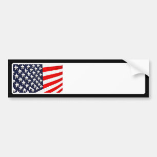 American Flag Light Display Bumper Sticker