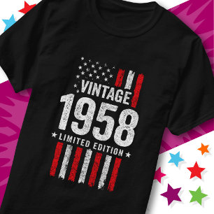 American Flag Limited Edition Stars Vintage 1958 T-Shirt