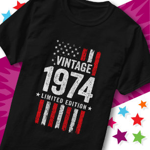 American Flag Limited Edition Stars Vintage 1974 T-Shirt