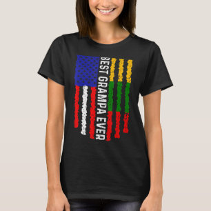 American Flag Lithuania Flag Best Grampa Ever Fami T-Shirt