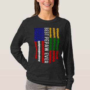 American Flag Lithuania Flag Best Pepaw Ever Famil T-Shirt