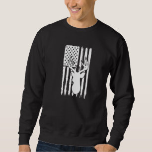 American Flag Love To Hunt Deer Deer Hunting 2 Sweatshirt