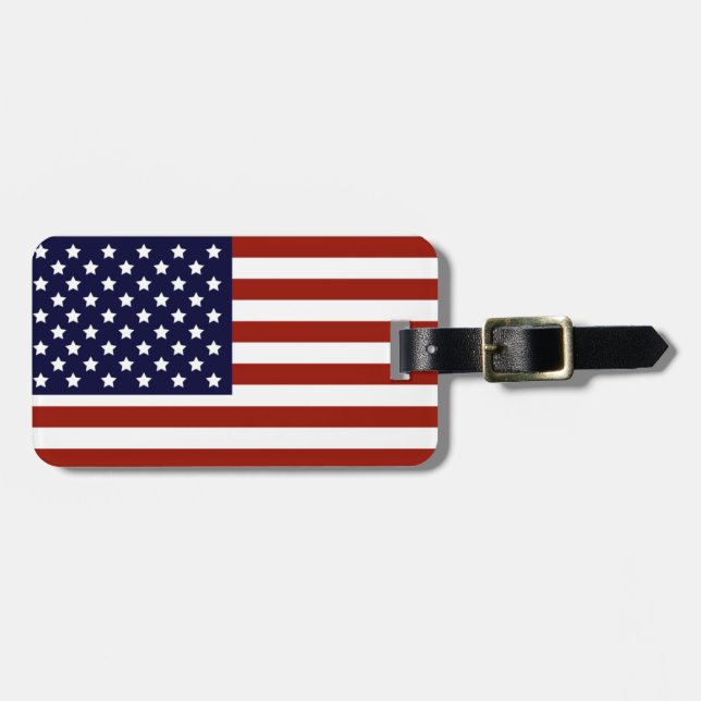 American Flag Luggage Tag (Front Horizontal)