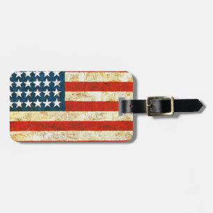 American Flag Luggage Tag