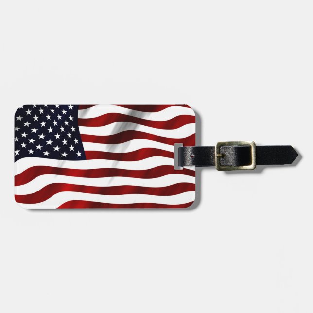 American Flag Luggage Tag (Front Horizontal)