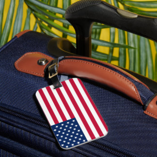 American Flag Luggage Tag