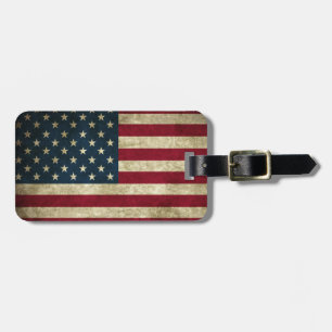 American Flag Luggage Tag