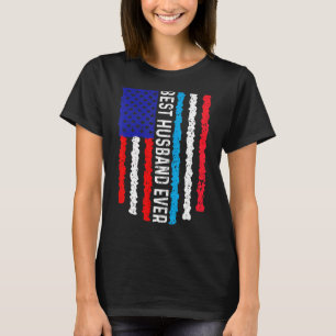 American Flag Luxembourg Flag Best Husband Ever Fa T-Shirt