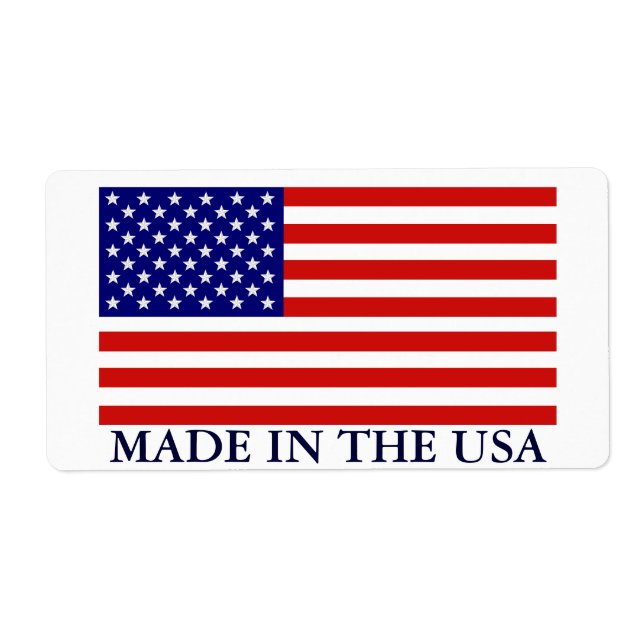 American Flag Made in the USA Label 1 (Front)