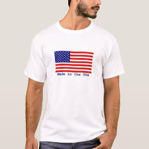 American Flag Made in the USA Mens T-shirt