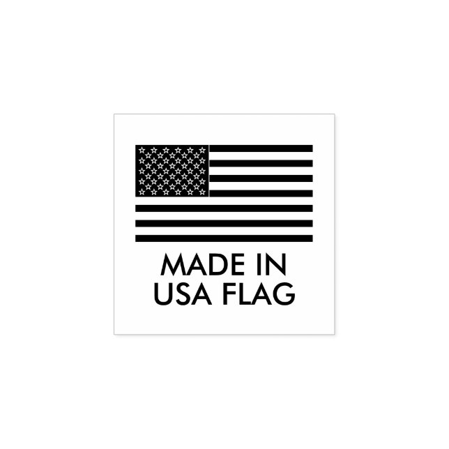 American Flag Made in USA Rubber Stamp (Imprint)