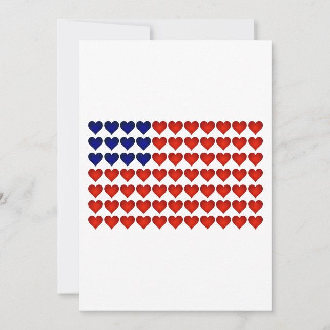 American Flag Made of Hearts (Front)
