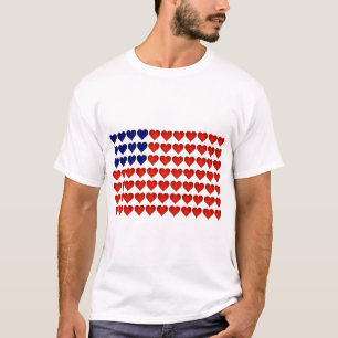 American Flag Made of Hearts T-Shirt
