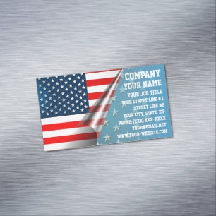 American Flag Magnetic Business Card