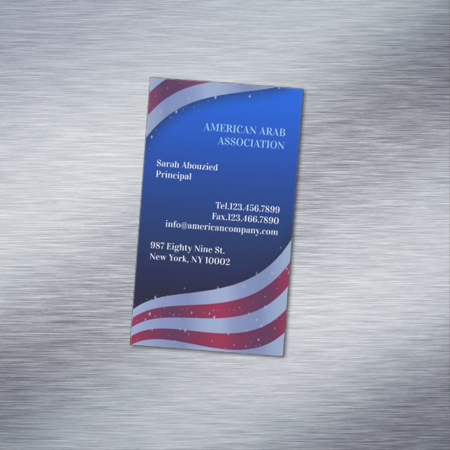 American Flag Magnetic Business Card (In Situ)
