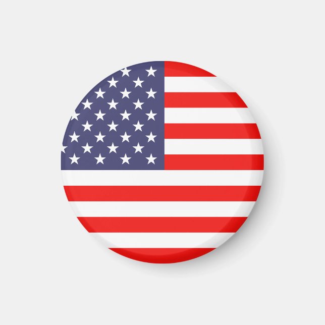 American flag magnets | Round (Front)