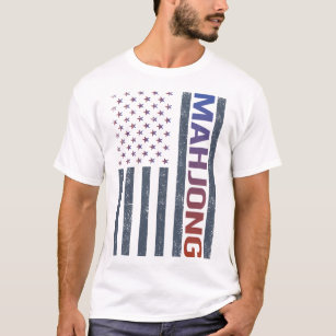American Flag Mahjong Majong Mah Jong Mah Jongg T-Shirt