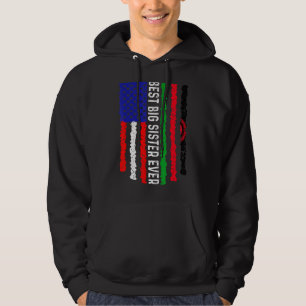 American Flag Malawi Flag Best Big Sister Ever Fam Hoodie