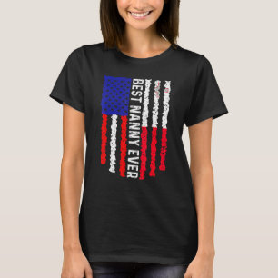 American Flag Malta Flag Best Nanny Ever Family T-Shirt