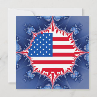 American Flag Mandelbrot Invitation