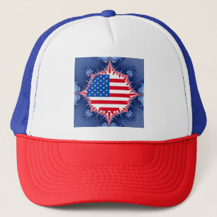 American Flag Mandelbrot Trucker Hat