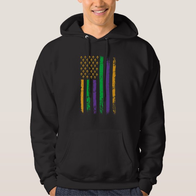 American Flag Mardi Gras Carnival Parade Party_1 Hoodie (Front)