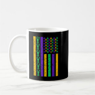 American Flag Mardi Gras Costume Mardi Gras Crawfi Coffee Mug