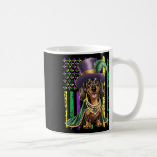 American Flag Mardi Gras Dachshund Dog Festival Lo Coffee Mug