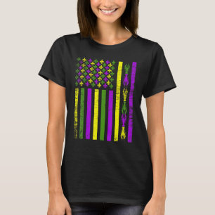 American Flag Mardi Gras Mardi Gras Crawfish Outf T-Shirt