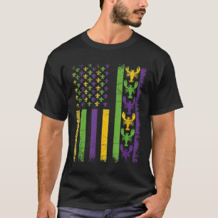 American Flag Mardi Gras Shirt Mardi Gras Crawfish