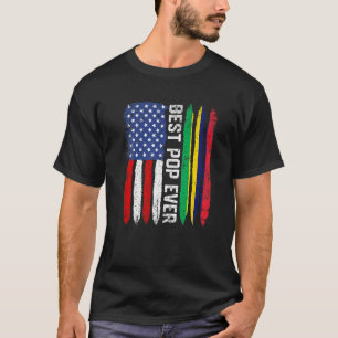 American Flag & Mauritius Flag Best Pop Ever Famil T-Shirt
