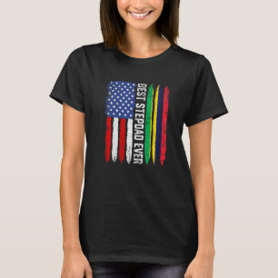 American Flag & Mauritius Flag Best Stepdad Ever F T-Shirt