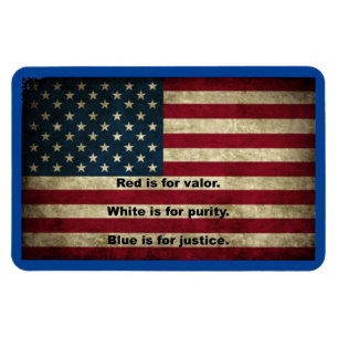 American Flag - Meaning of Colours Magnet