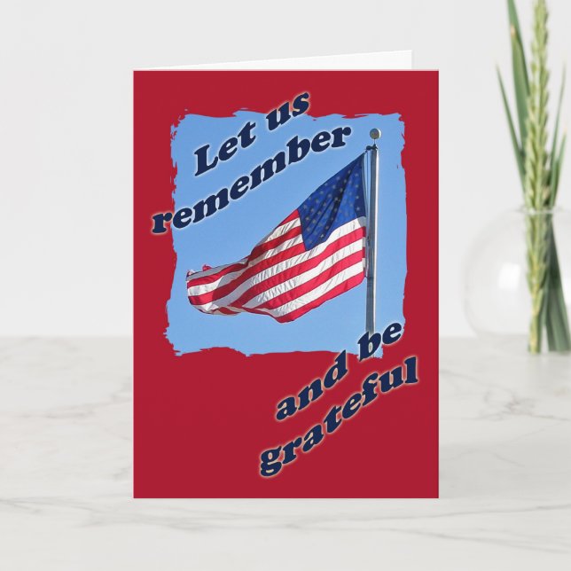 American Flag Memorial Day Card (Front)