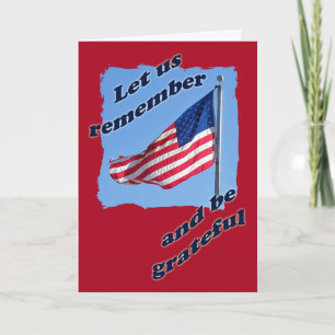 American Flag Memorial Day Card
