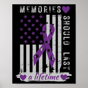 American Flag Memories Heimer’s Awareness Poster