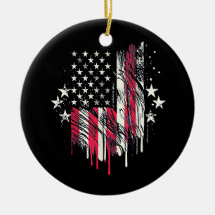 American Flag Mens USA Toddler American Flag 4th o Ceramic Tree Decoration