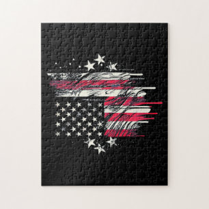 American Flag Mens USA Toddler American Flag 4th o Jigsaw Puzzle