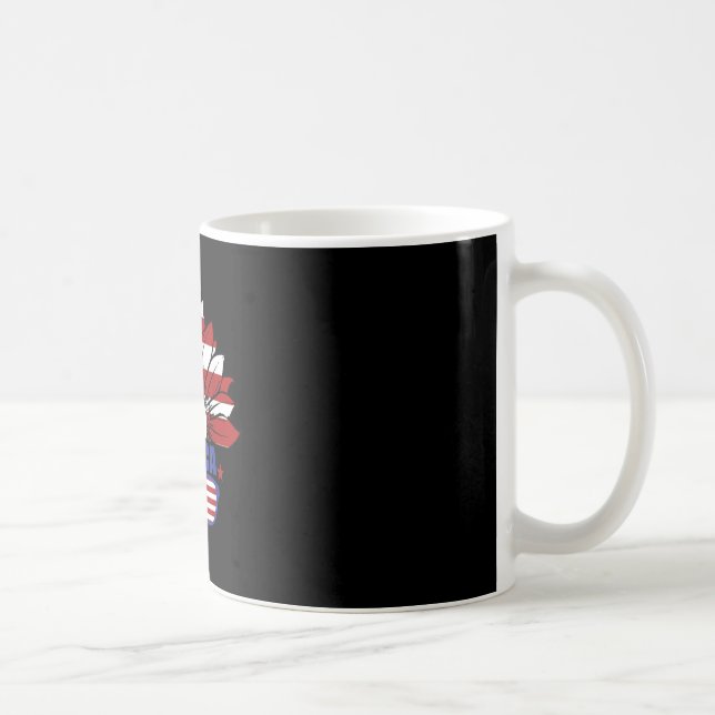 American Flag Merica 4th of July Independence Day Coffee Mug (Right)