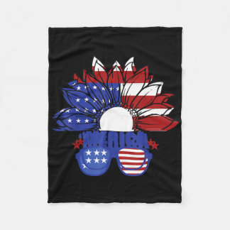 American Flag Merica 4th of July Independence Day Fleece Blanket