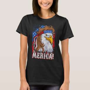 American Flag Merica Eagle Mullet Fourth Of July M T-Shirt