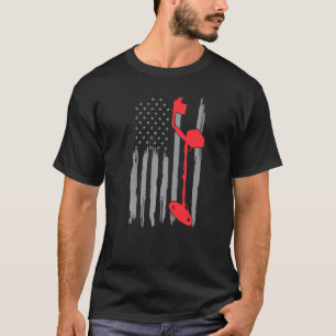 American Flag Metal Detector Metal Detecting T-Shirt