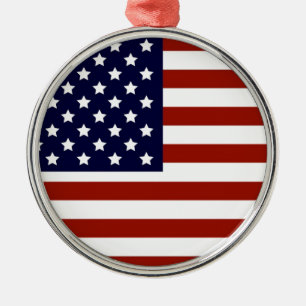 American Flag Metal Tree Decoration