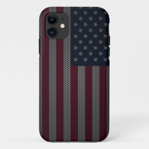 American Flag Metallic Mesh iPhone 11 Case