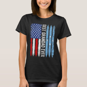 American Flag Micronesia Flag Best Grandad Ever Fa T-Shirt