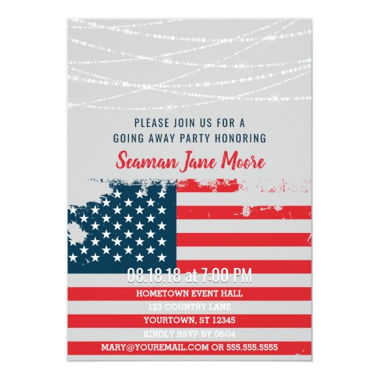 American Flag Birthday Invitations 5